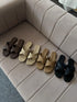 Criss Cross Slid-On Sandals